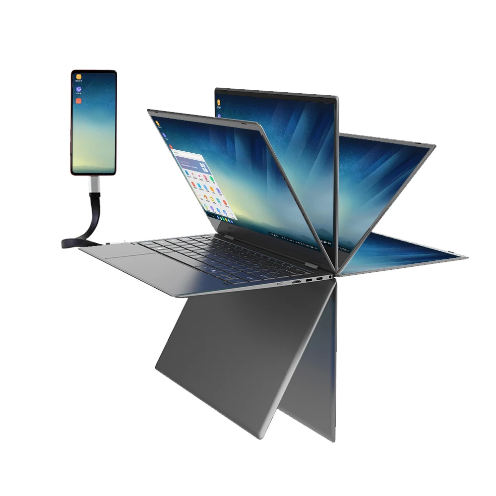 Сенсорный дисплей Lapdock 13 3 с поворотом на 360 градусов гибкость использования в качестве ноутбука планшета портативного монитора клавиатурой dex