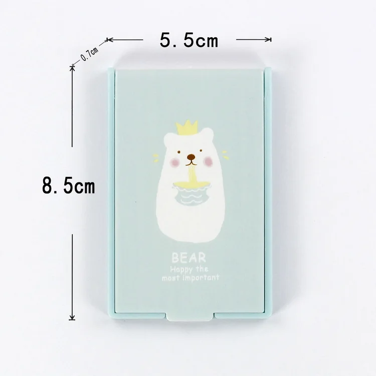 Wholesale Travel Product 2020 Plastic Cute Square Folding Makeup Table Hand Mirrors