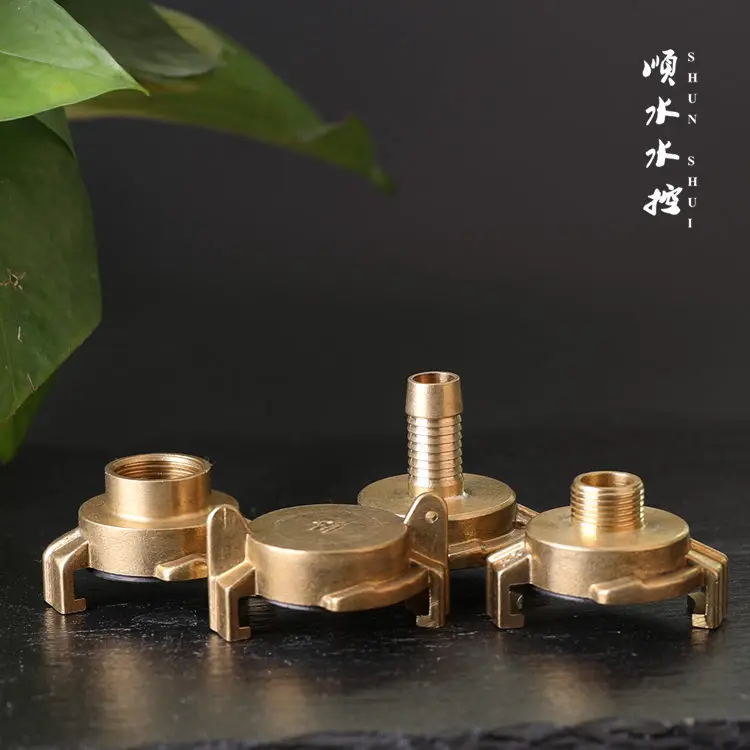 Brass geka Germany pipe fitting Hexagonal union nipple plug blanking equal tee house tail coupling rotating quick connector