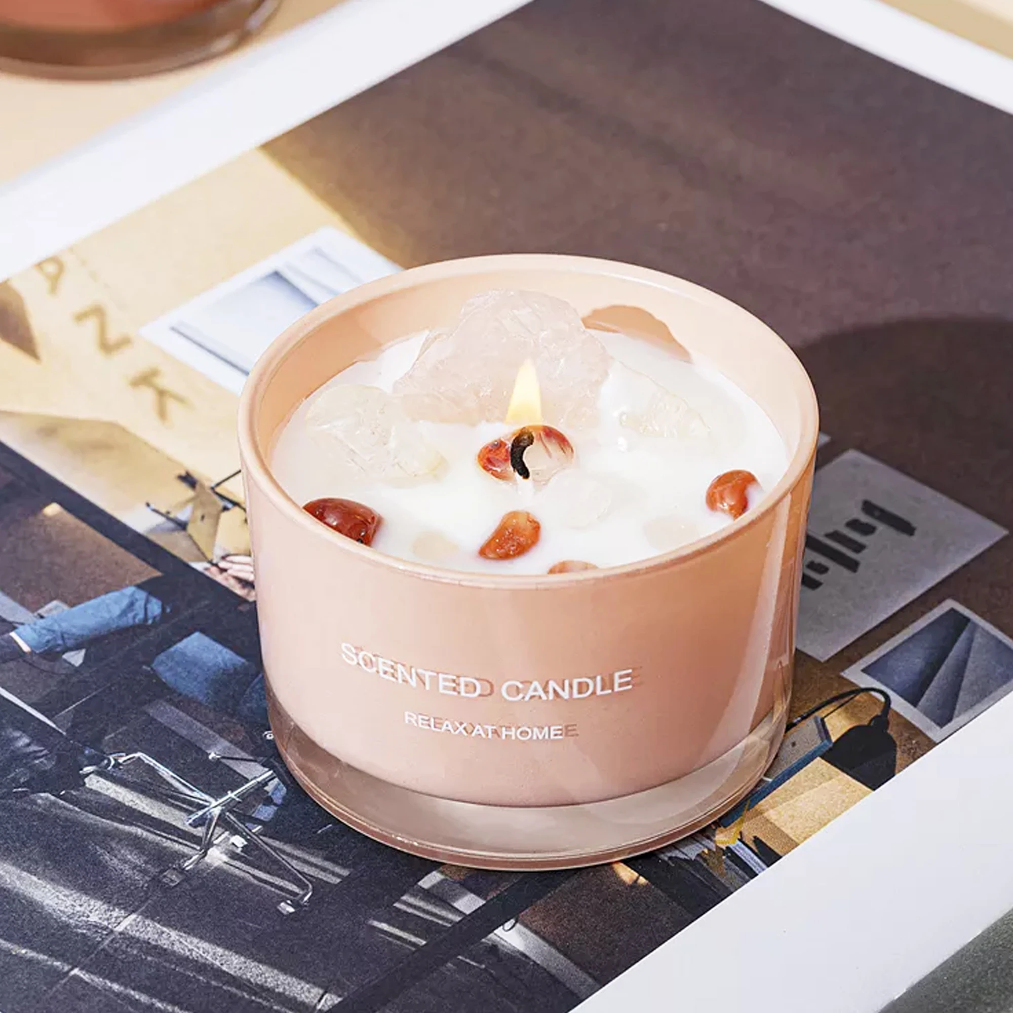 Scented Candles Votive Candles Crystal Candle Eco-friendly Soy Wax in Bulk Private Label Various Colors