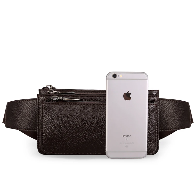 Retail outdoor Small sport fanny waist pack Travel Hiking Outdoor Sport Waist Bag running genuine leather bum bag