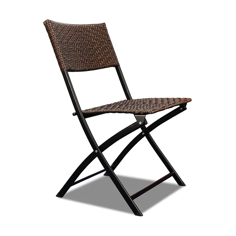Factory direct price portable furniture space saving party camping chair living room rattan folding chair