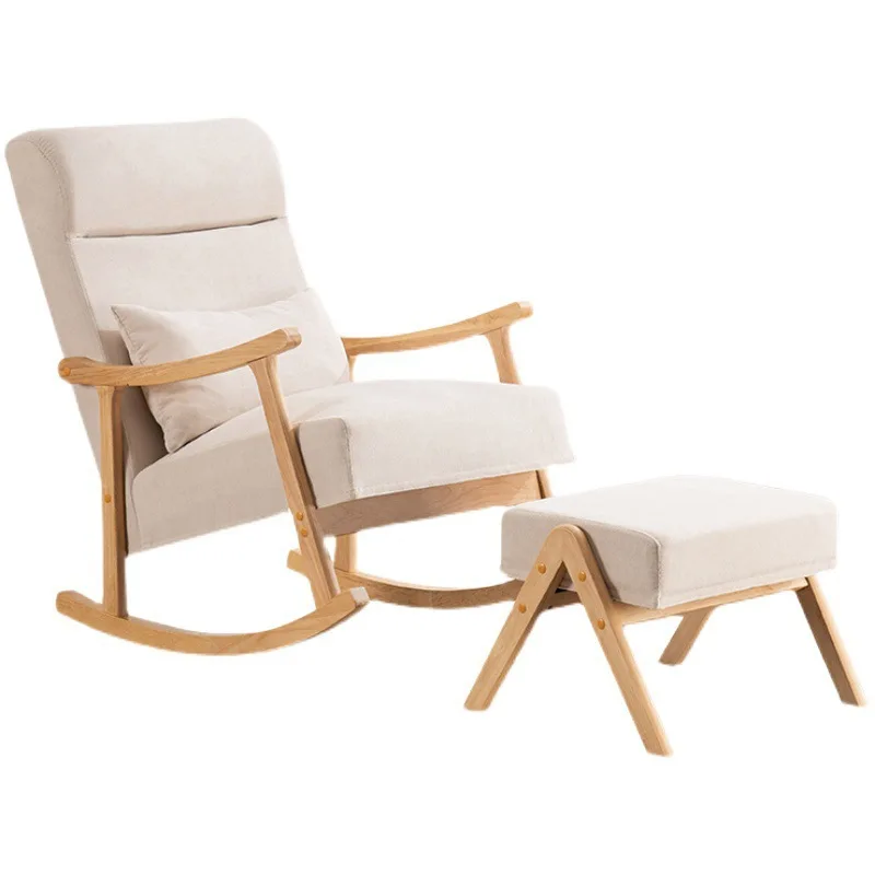 Comfortable Hotel Furniture Leisure Recliner Relaxing Single Seat Sofa Living Room Wood Chairs