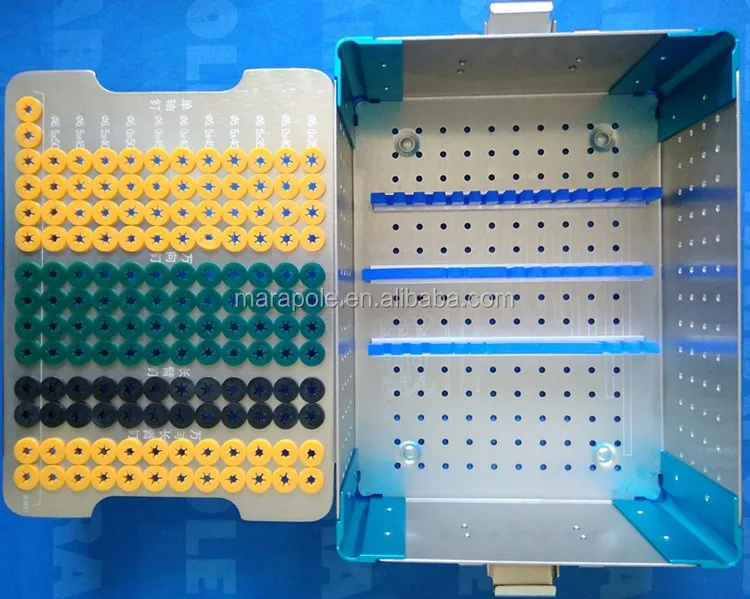 Блокировка больших фрагментов коробка для ортопедических имплантов хирургические инструменты