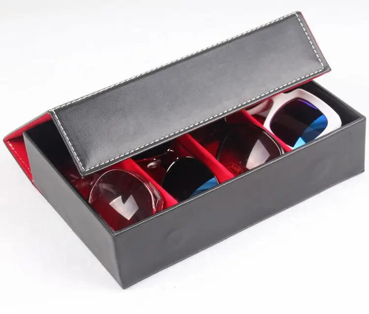 2020 China Factory Fashion 4 pcs Leather Sunglasses Storage Box
