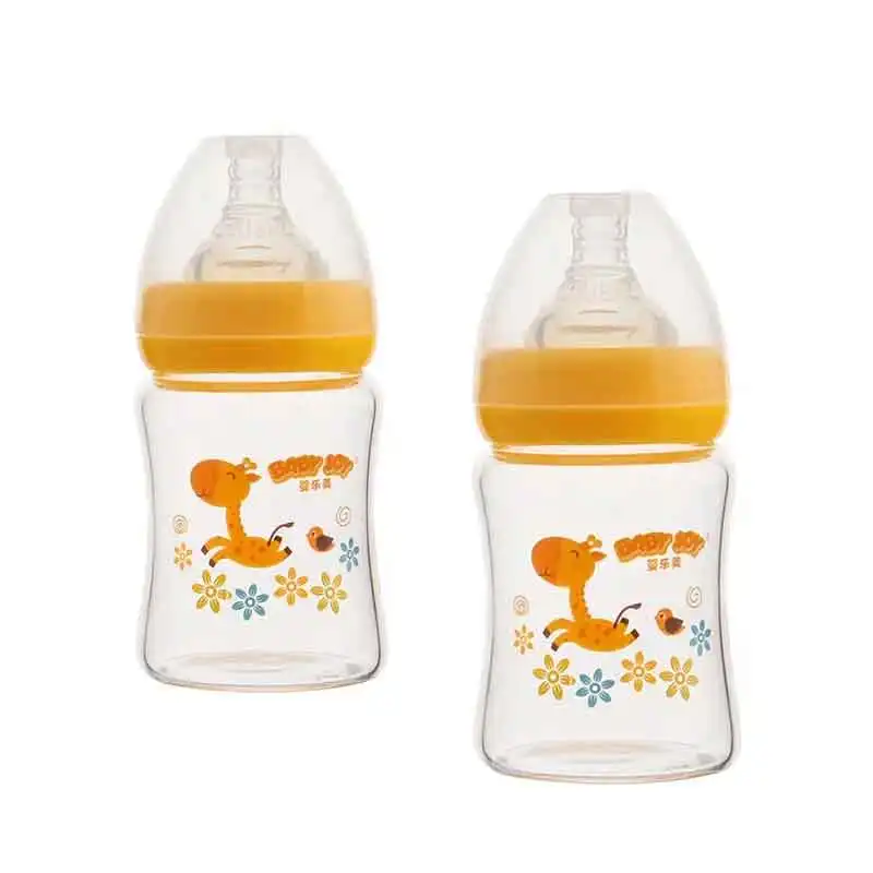 Healthy borosilicone glass milk bottle mamaderia vidiro biberon glass feeding bottle for newborn