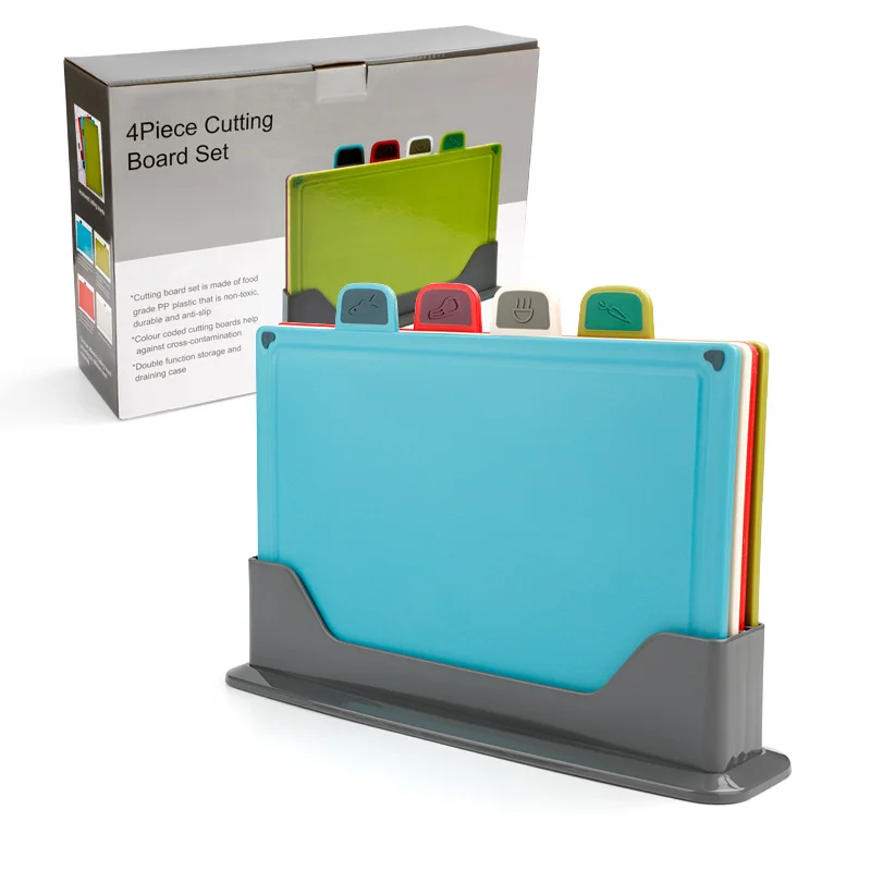Antibacterial and Mildew Resistant PP Plastic Cutting Board Multi-Purpose Fruit and Cheese Sorting Board for Kitchen Use