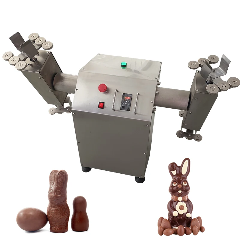 Commercial hollow chocolate easter eggs spinning swing machine chocolate machine manufacturing equipment