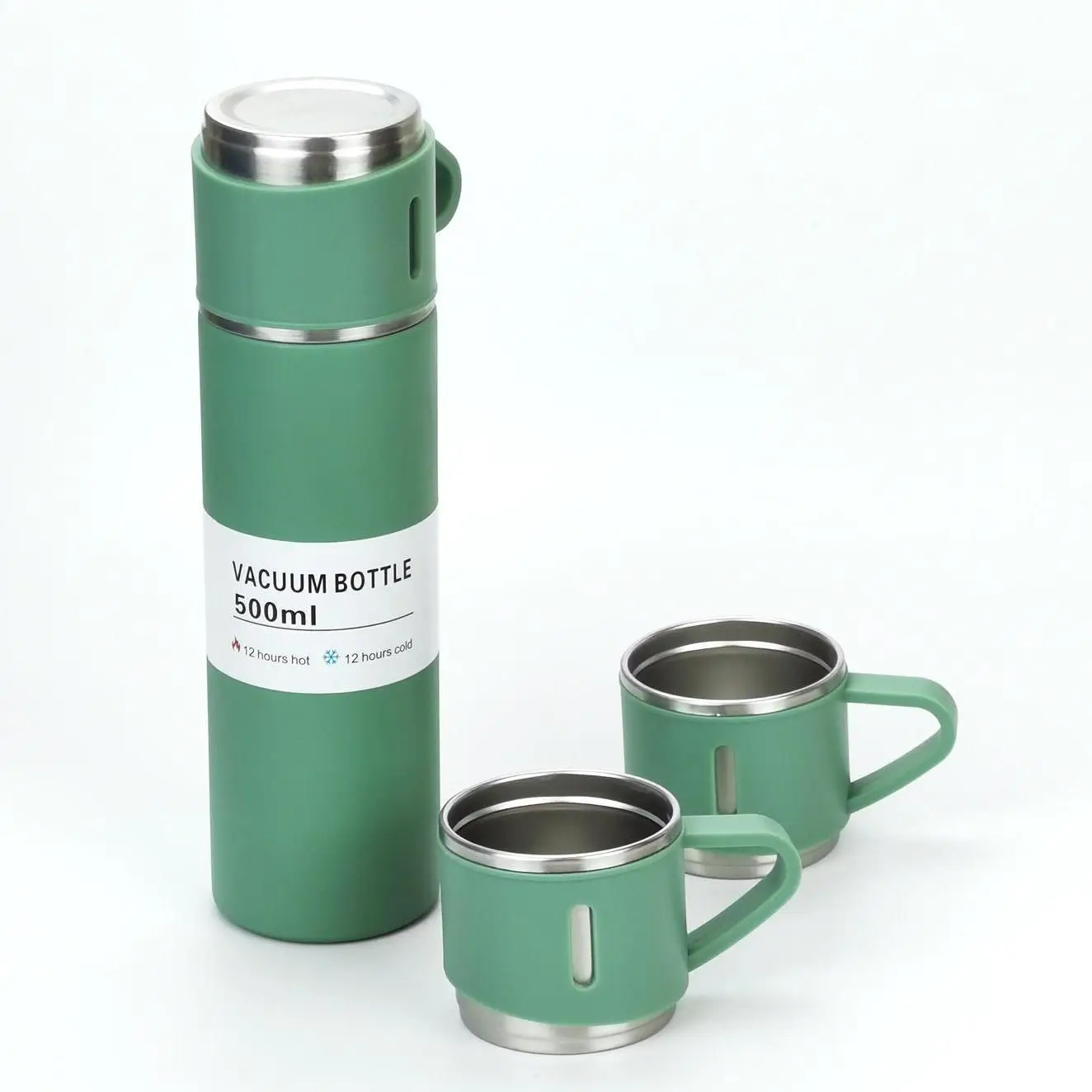 500ml Business Gift Box Set 3 in 1 Stainless Steel Water Bottle 500ml Thermos Cup Gift Set Vacuum Flask Set