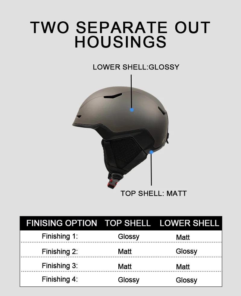 Yoloon Professional Manufacturer EPS snow helmets snowboard skiing CE customized logo color adults ski helmet