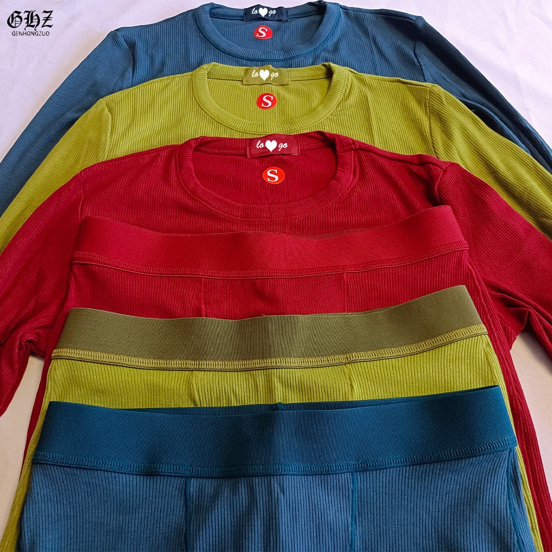 Women Set Soft Second Skin Body Loungewear Manufacturer Custom  Women 2 Piece Pant Set Lounge Set Outfit