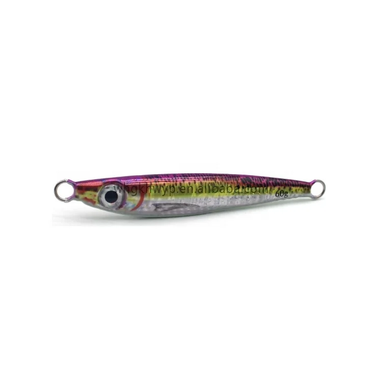 Custom 3D UV Printing 30g/40g/60g Spanish Mackerel Fishing Metal Jig Lure Artificial Bait Slow Jigging Tuna Bass Lure