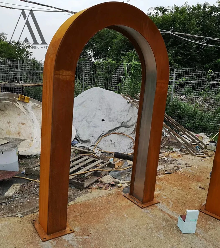Corten стальные лунные ворота садовые Ландшафтные скульптуры уличные древние греческие украшения арочные классические статуи