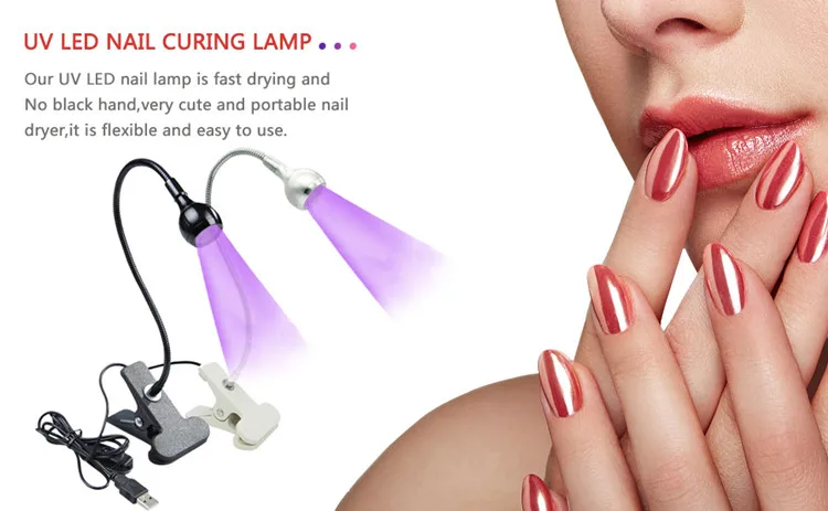 USA Top Brand portable nail dryer rechargeable cordless uv led lamp soft gel finger tip flexible desk table nail lamp