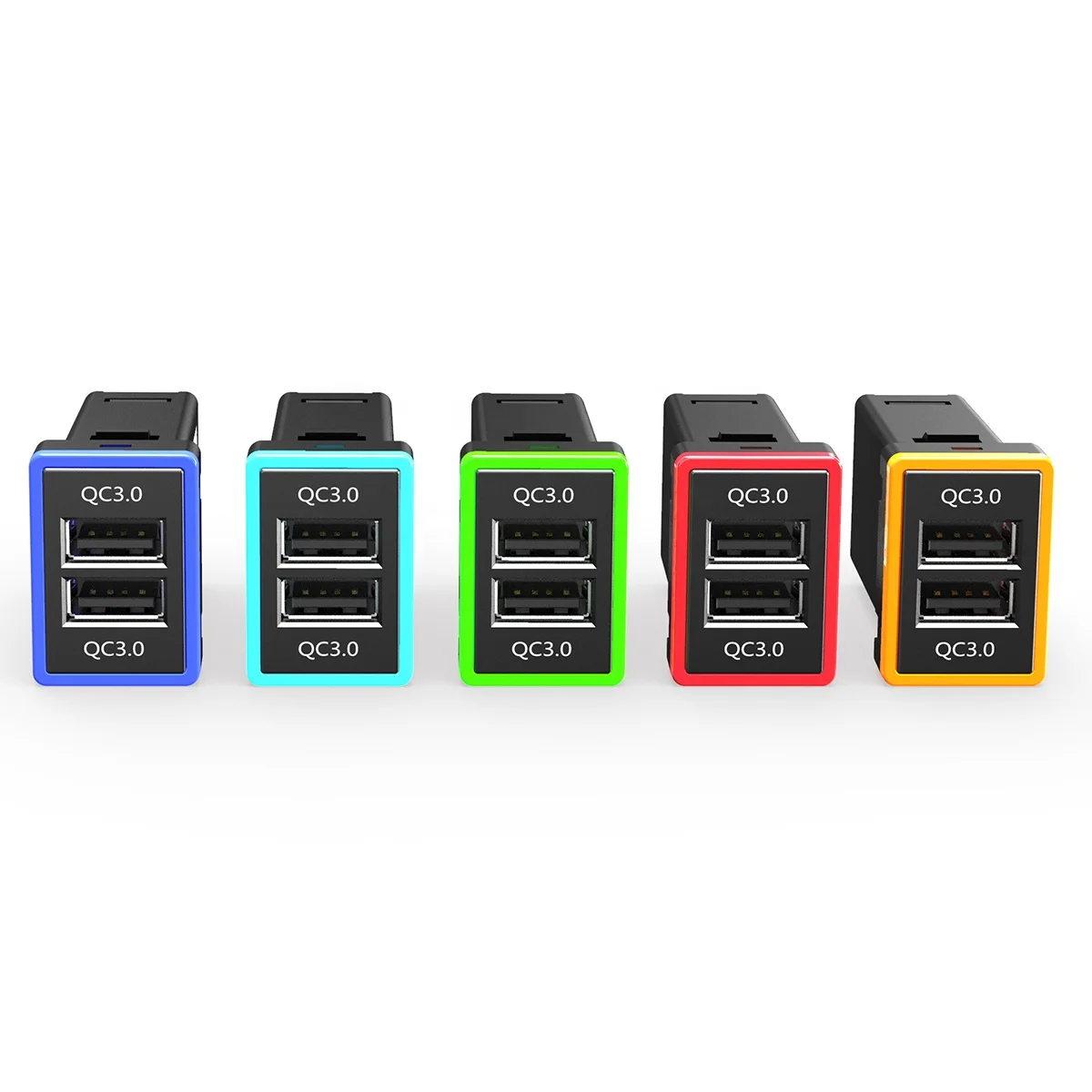  Автомобильные аксессуары CHELINK QC3.0 автомобильное зарядное устройство с 2 USB-портами многоцветный светодиодный дисплей адаптер для зарядки