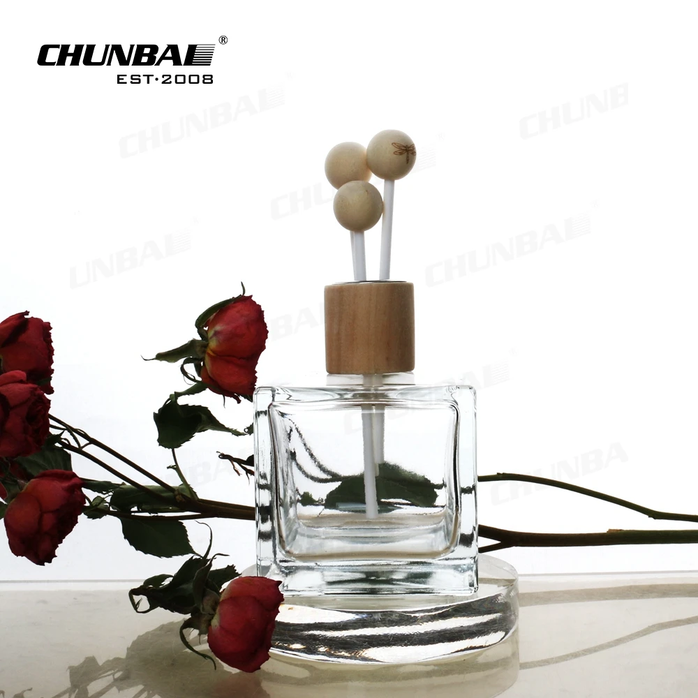 Custom Gift10ml Car Freshener Pendant Air Mini Hanging Colorful Glass Aroma Reed Diffuser Bottle With Stopper And Box