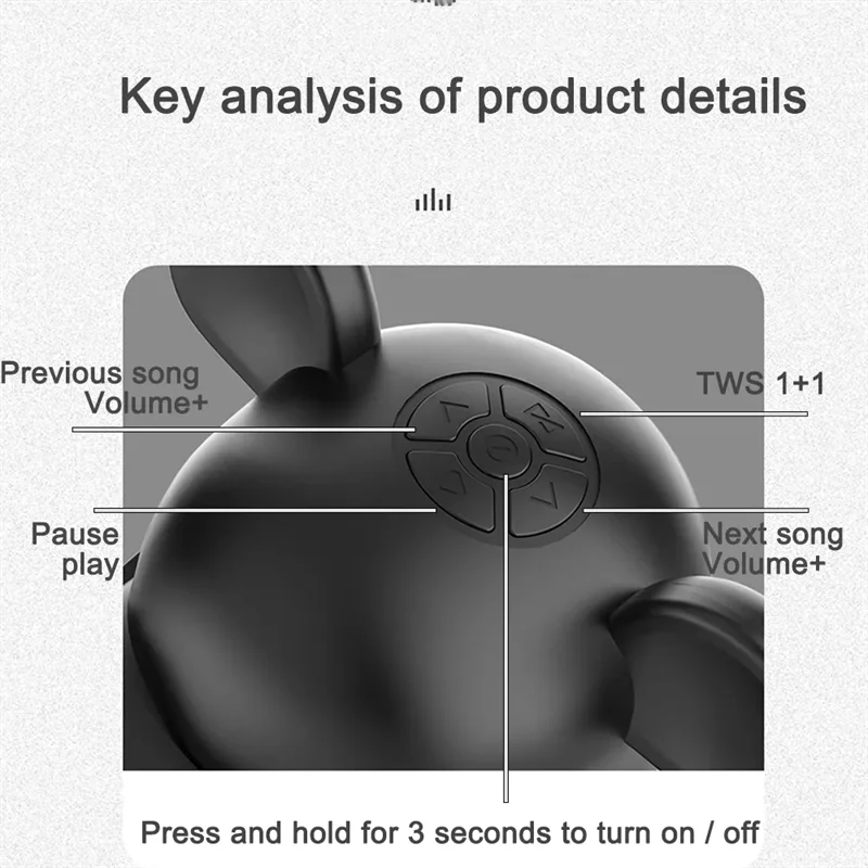 Violent Bear Bluetooth Speaker TWS Wireless Portable High Power Subwoofer PC Computer Speakers Music player bear speaker