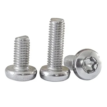 304 Stainless Steel Round Head Torx Screws Pan Head Hexagonal Pattern Screws Anti-theft Bolts