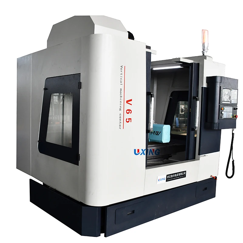 China Siemens fanuc control 3 axis cnc vertical metal milling machine 4th rotary with tailstock V65