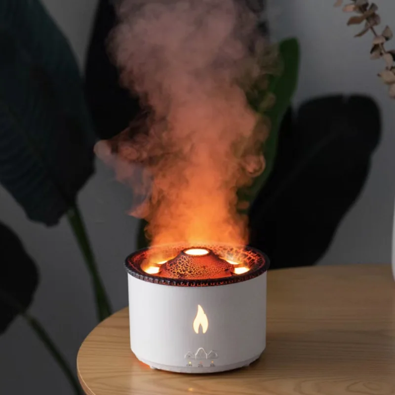 Hot selling Volcano Flame Aroma Diffuser Jellyfish Fragrant Air Humidifier