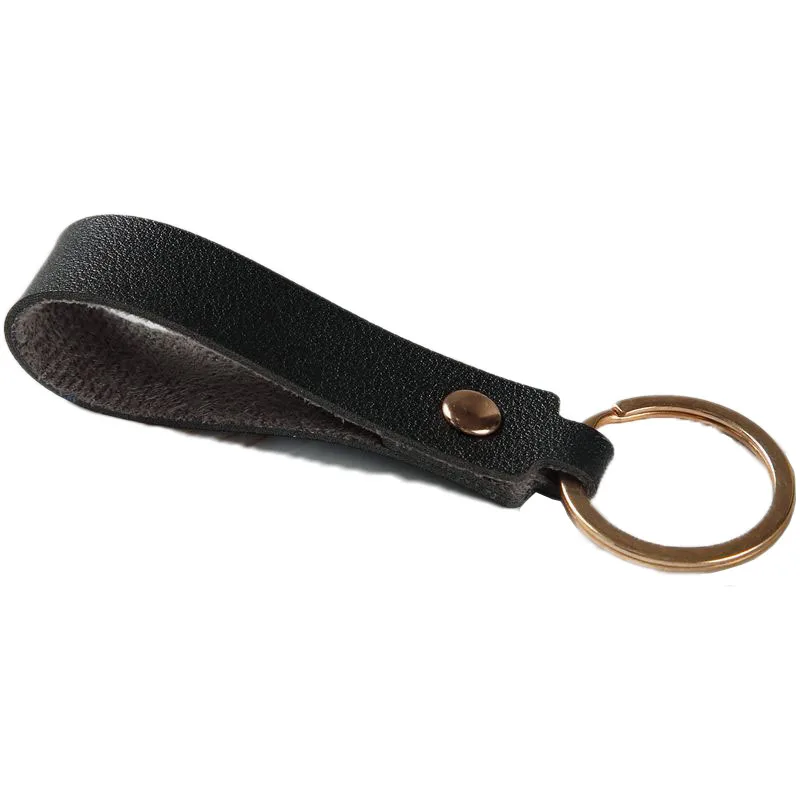 PU keychain unisex PU leather keychain business gift custom leather car key strap