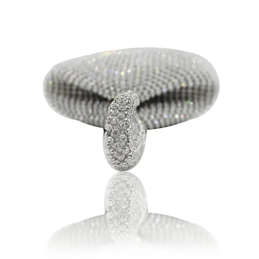 Женская блестящая сумка-клатч в форме сердца