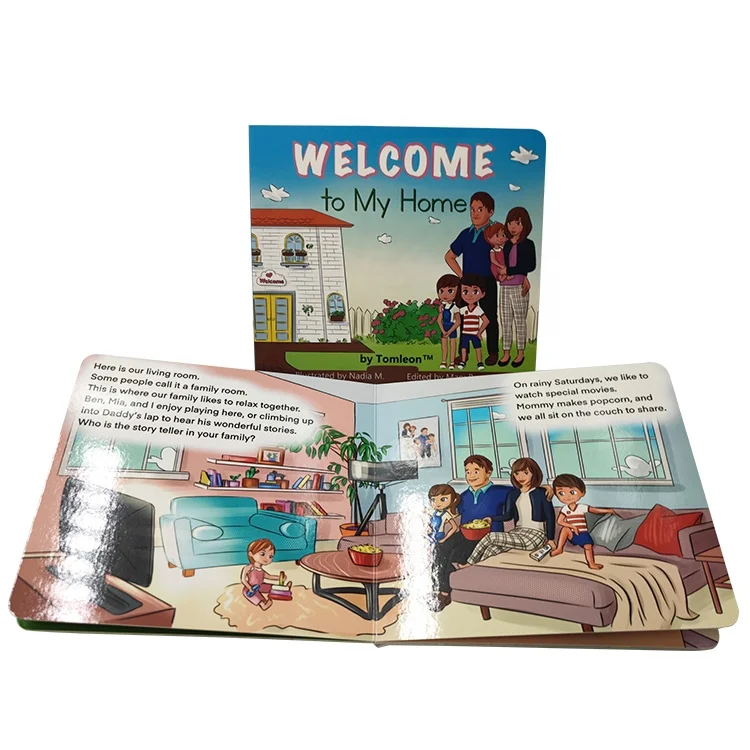 Children Thick Cardboard Book Eco-friendly Printing Factory Custom Kids Board Book Printing