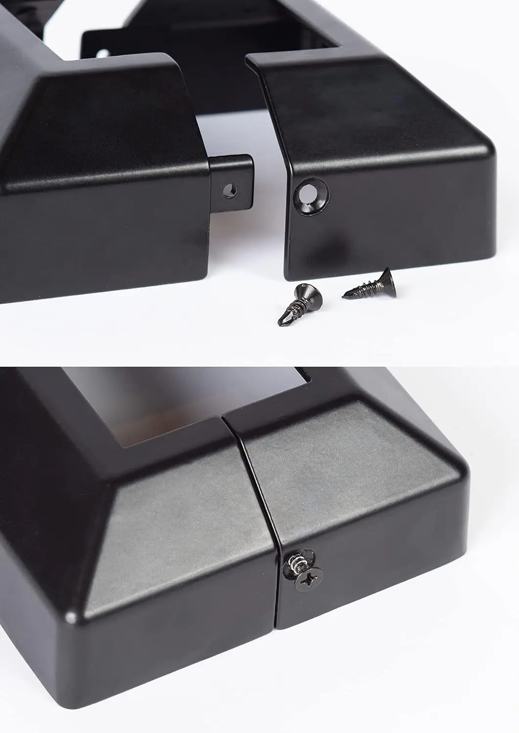 2inch Deck Post Base Cover Aluminum Split Type Post Skirt for Stairs Deck railings Porches and Deck Base Bracket Covers