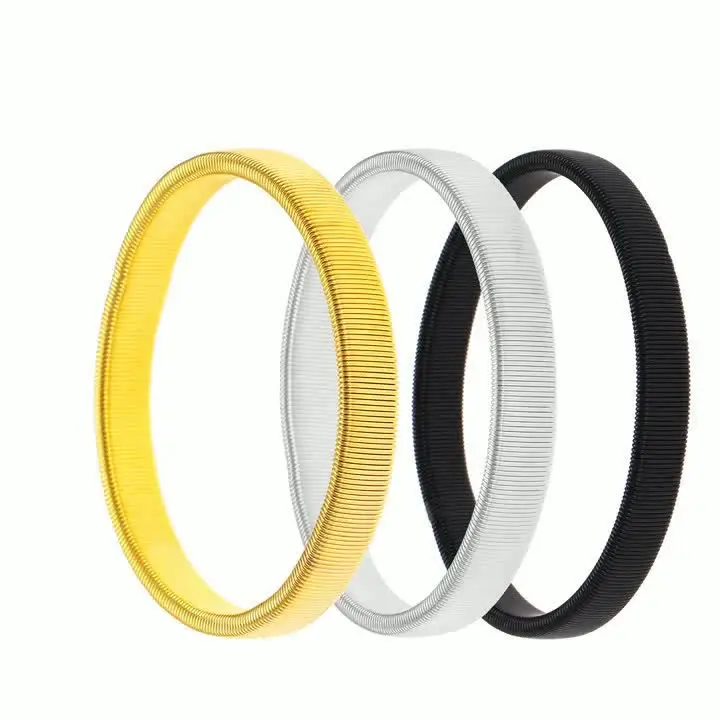 Armband Spring Fashion Bracelet Metal Non-Slip Sleeve Cuff Clothing Accessories Mens Jewelry Durable Gift Elastic