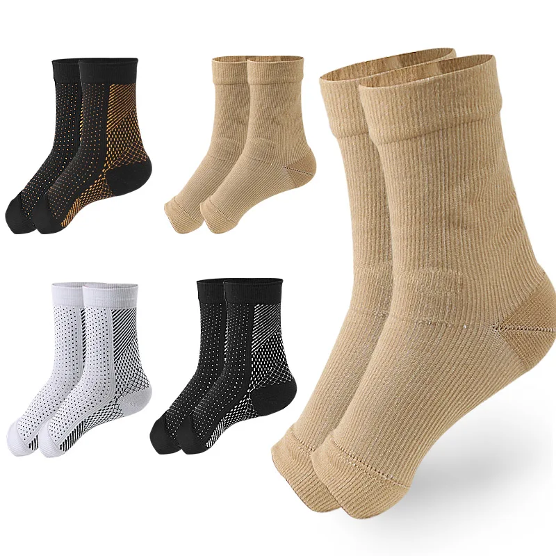 Sports Compression Socks Exposed Toe Compression Ankle Heel Socks anti fatigue ankle foot compression socks