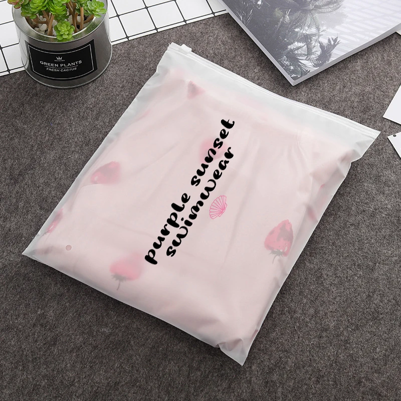 High End Factory Custom Bag Packaging  Zipper Bags frosted zipper bag for clothing