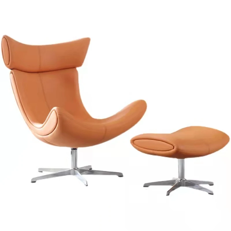 sofa rocking chair Living Room Leisure Genuine Leather Armchair Lounge Chair With Swivel Function