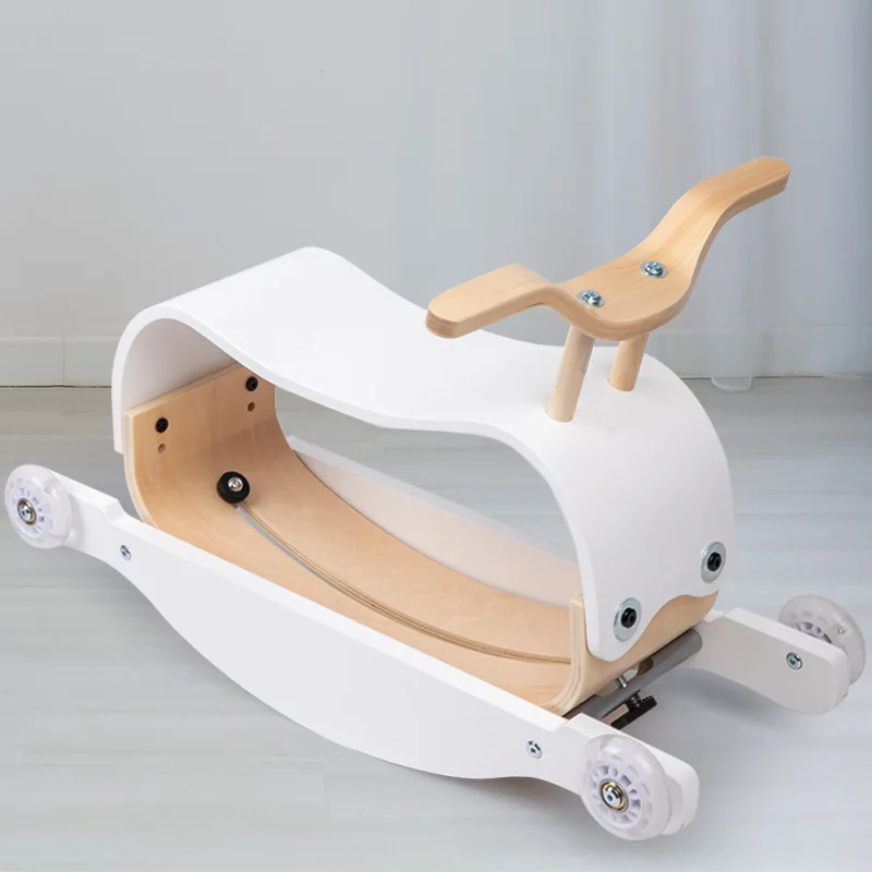 Tiktok Hot  Two-in-one Toddler Rocking Horse Wooden Walker Toy