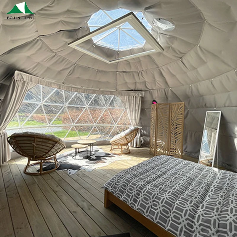 Glamping Tent Dome 4M 5M 6M 7M 8M Factory Price Resort Tents Geodesic Dome House