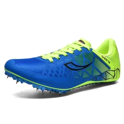 High Sales Upper Material Mesh Print Tpu Men Spike Track And Field Shoes