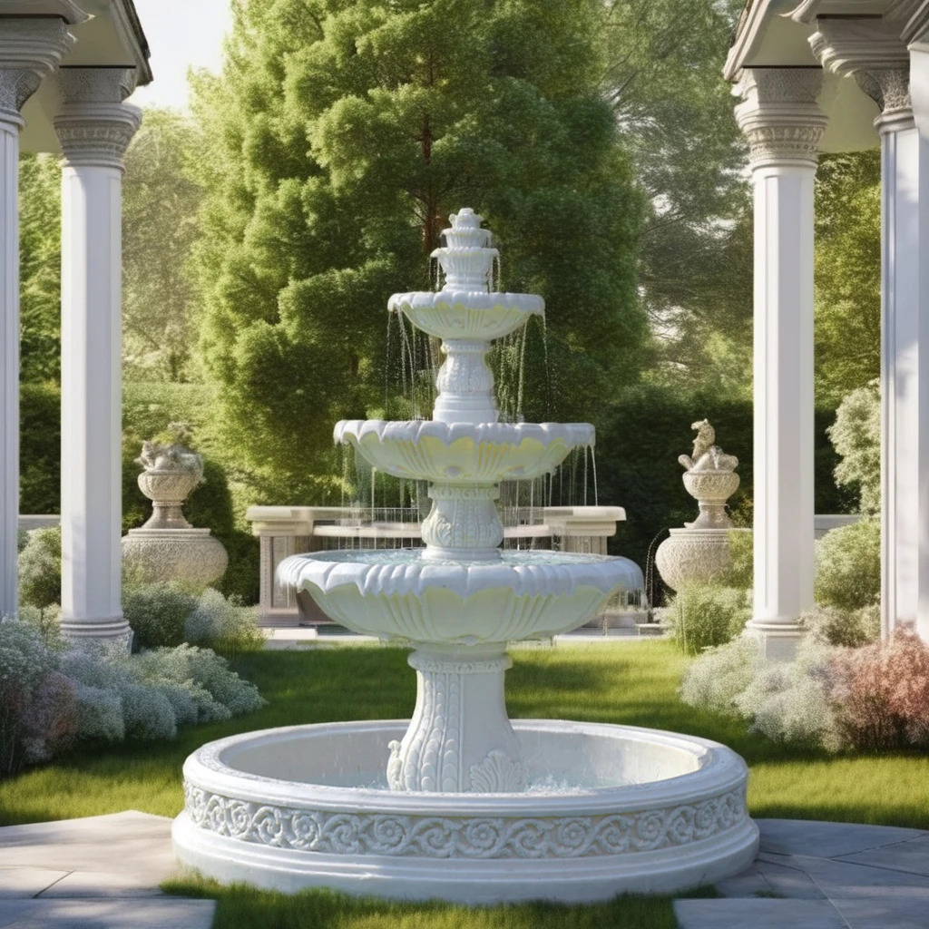 HZX Outdoor Modern Design Sunred Marble Lady Water Fountain Natural Stone Statue