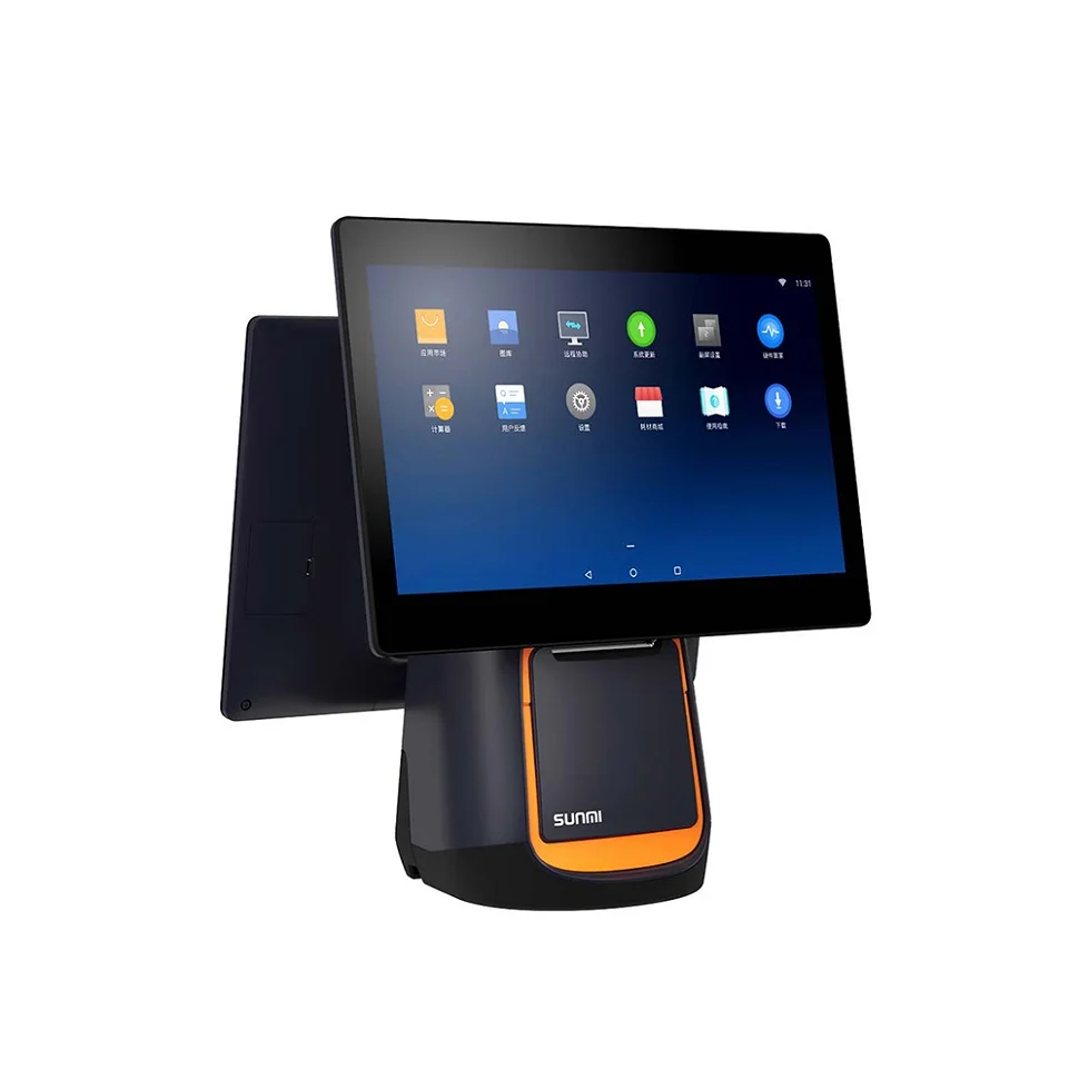
 Все в одном, android pos терминал, точка продажи, программное обеспечение Sunmi t2, настольный смарт-pos Компьютер, используемый в розничных магазинах  