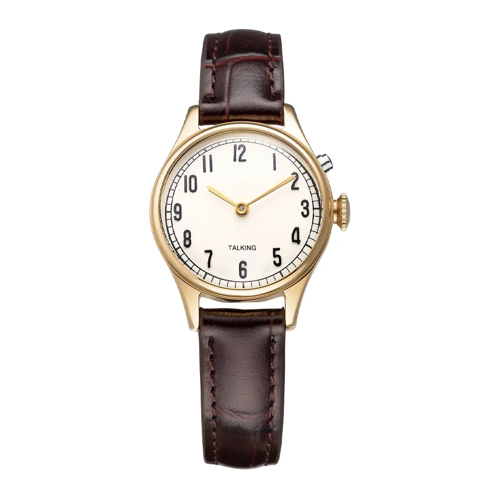 Ladies English Talking Watch Jumbo Number Analog Watch for The Blind Visually Impaired Seniors for Women