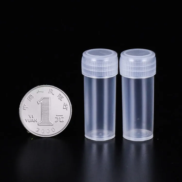 Mini 5ML Flat-Bottomed Plastic Clear Test Tubes Plastic Bottle Sample Jar 5g Small Barrel Vials 7g 7ml