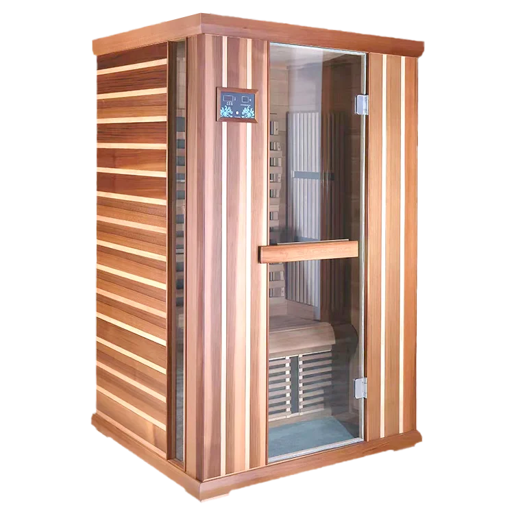 Прямая поставка с завода, новая комнатная сауна из цельной древесины в современном стиле на 1 человек, инфракрасная сауна, 1440 Вт, красный кедр
