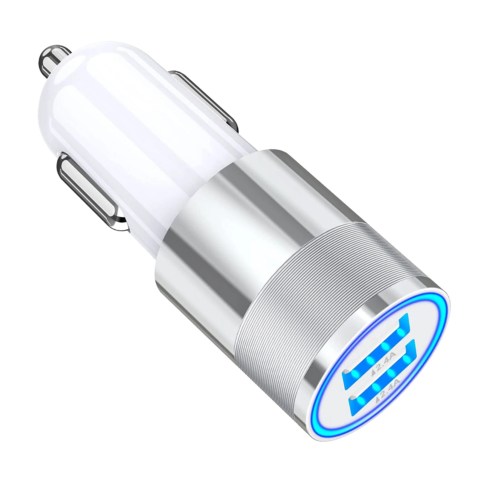 Hot Products 24W 5V 2.4A Dual USB-A Ports 4.8A QC3.0 Fast Charging Portable Car Charger For Samsung Iphone And Other Mobile