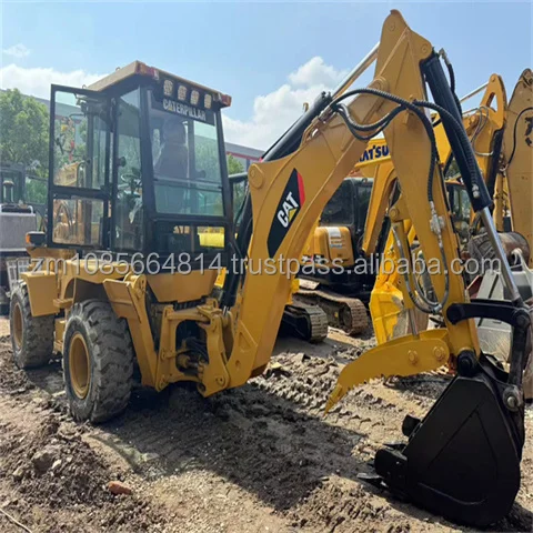 4x4 backhoe cat 420 backhoe loader used cheap backhoe loader cat 420f retro-escavadora 416F2 420F2 430f2 with thumb and fork