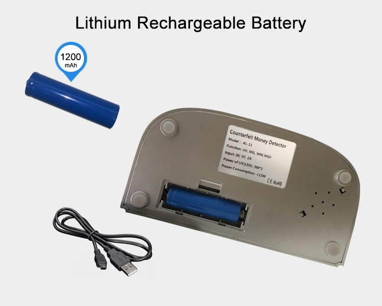 AL-11 Portable LED UV Currency Money Detector Bill Detector Suitable for all currencies in the world