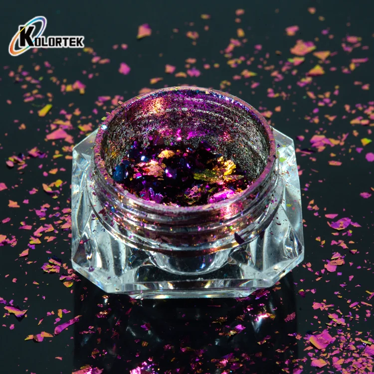 Cosmetic chameleon flakes color shifting effect nail chrome flakes,Chameleon holographic flakes