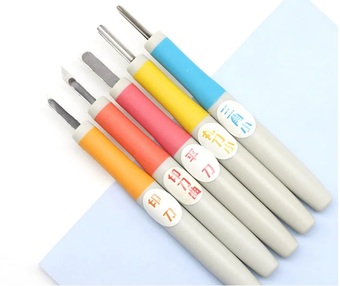 high quality 5pcs Stainless steel Graver Set with Rubber Handle