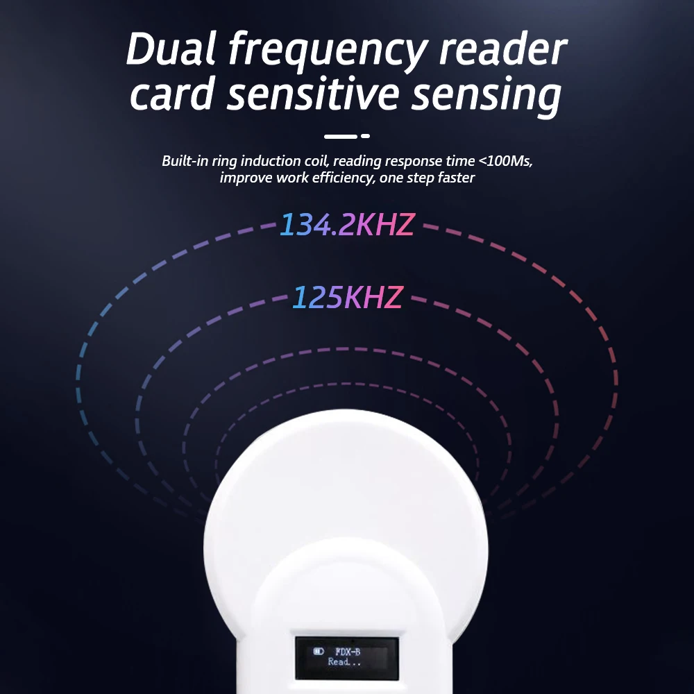 Animal chip scanner ear tag small mini RFID pets microchip scanner RD-W90