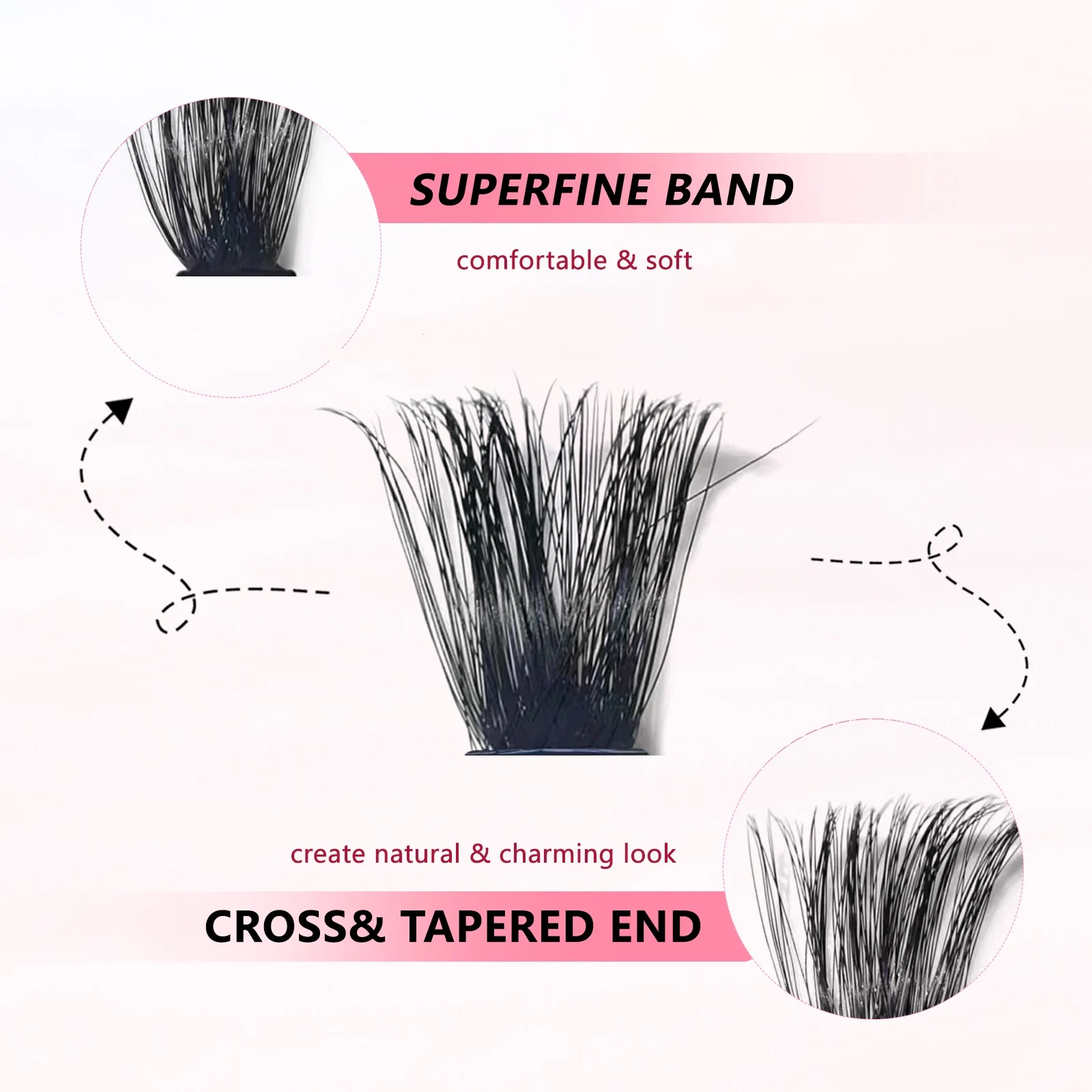 2024 hot sell natural soft C curl 10-16mm mixing length vegan cruelty free custom logo available DIY cluster lashes