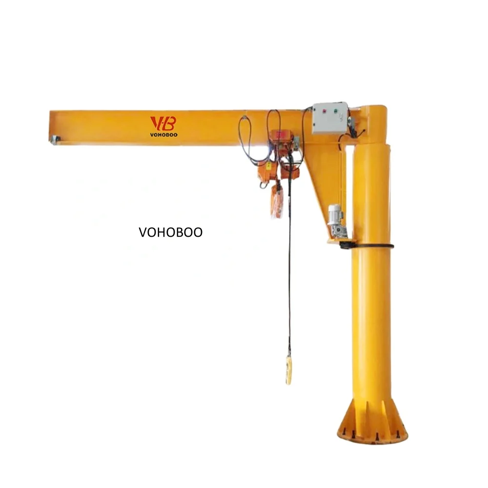 VOHOBOO 1 2 3 5 10 Ton JIB Crane 360 Rotation Floor Mounted  Arm Jib Crane
