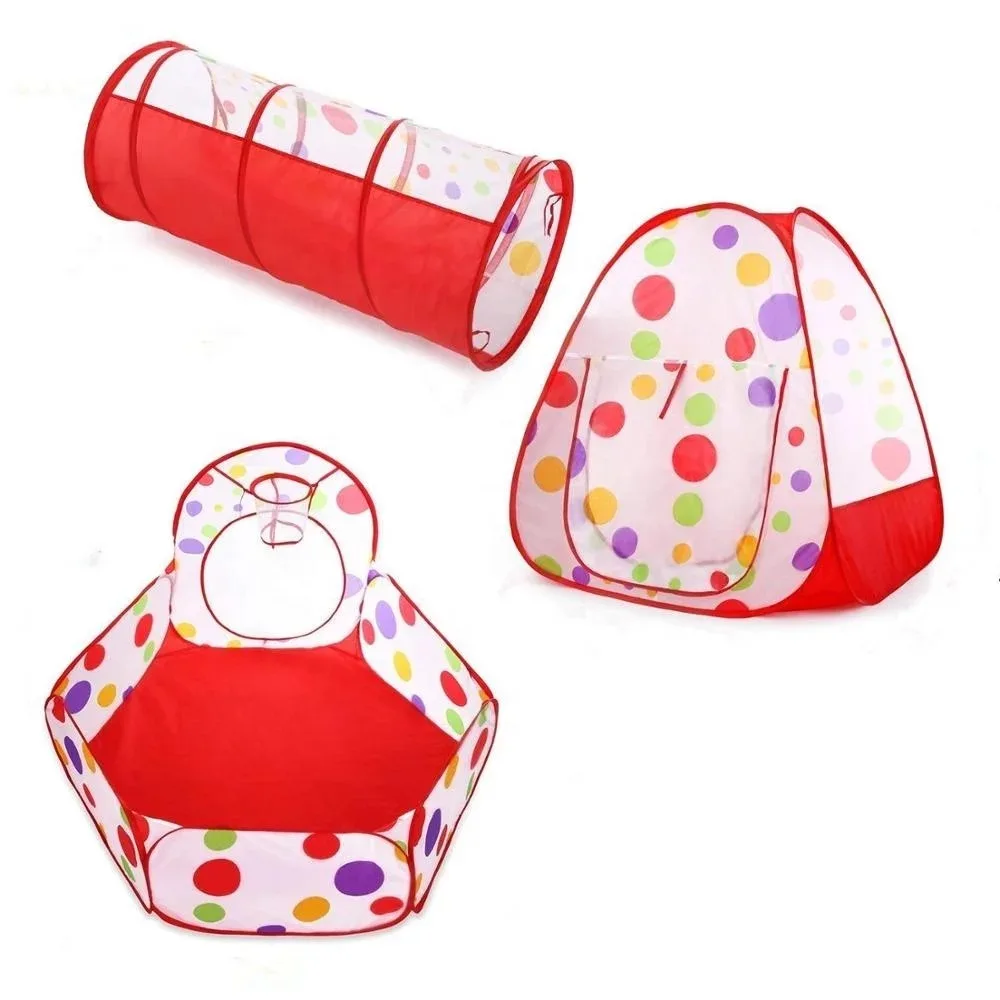 Outdoor Indoor 3 in 1 Portable Baby Child Foldable Ocean Ball Pool Kids Play Tunnel Tent