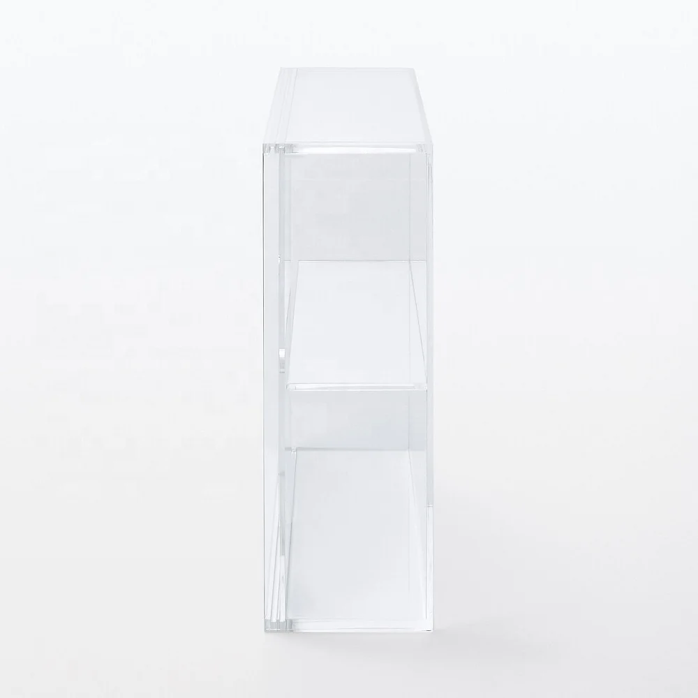 Custom Acrylic Display Case with Sliding Door for Cosmetics